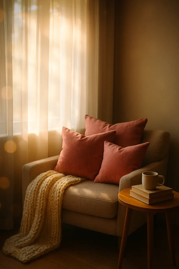 pink decorative pillows