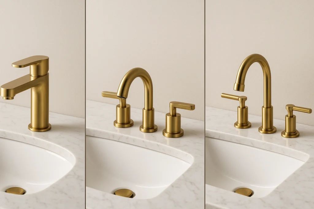 widespread brass faucet, centerset brass faucet