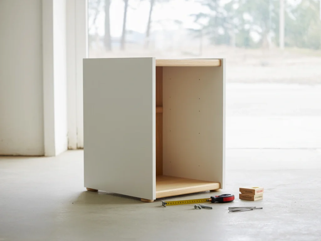 High-end Omega white oak cabinet drawer in minimalist modern kitchen