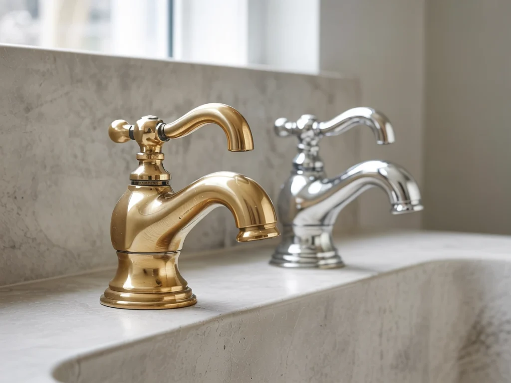 solid brass faucet, plated brass bathroom faucet
