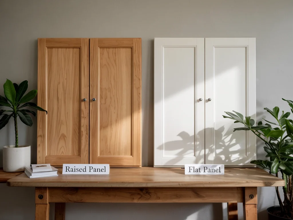flat panel vs raised panel cabinet doors kitchen